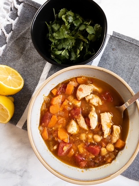 Moroccan Chicken and Chickpea Stew